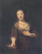 Portrait of Saskia as Flora (mk33) Rembrandt